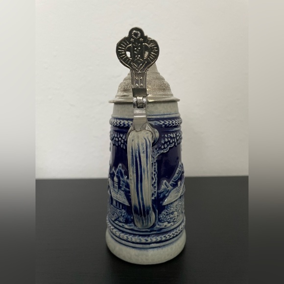 Vintage West Germany Gerzit Pewter Lidded Beer Stein. - Picture 4 of 6